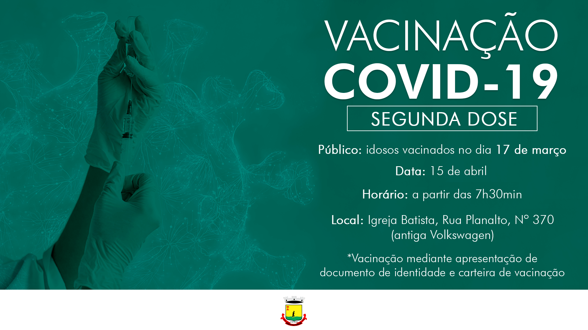 VACINAÇÃO DA 2ª DOSE CONTRA A COVID-19 EM IDOSOS COM MAIS DE 77 ANOS OCORRE NA QUINTA-FEIRA
